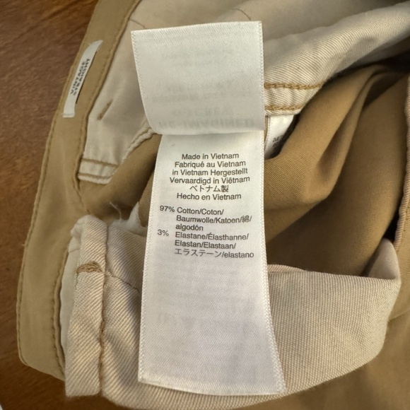 J. Crew "Vintage Straight" Size 29 Solid Tan Mid-Rise Khaki Pants - EUC - Picture 5 of 5
